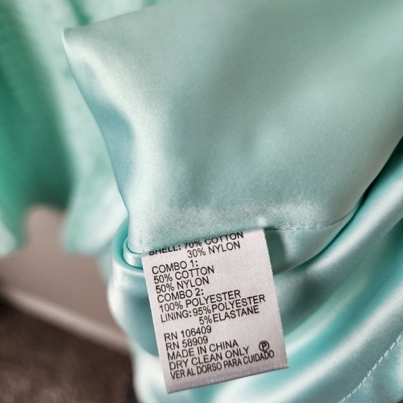 ANTONIO MELANI Eyelet short sleeve dress fit flare in Robin's egg blue NEW 10 - Picture 4 of 7